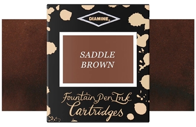 Diamine ink cartridges - Saddle Brown 6ks